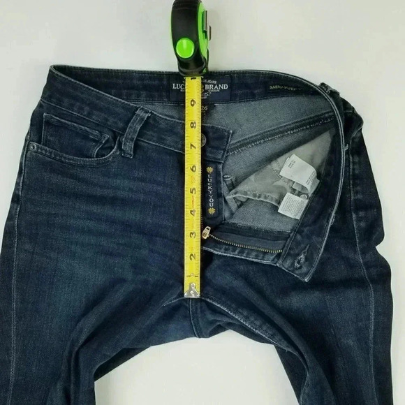 Lucky Brand 2/26 Sasha Super Skinny 29" Inseam Women's Blue Denim Jeans Sz 26X29 - Picture 3 of 11
